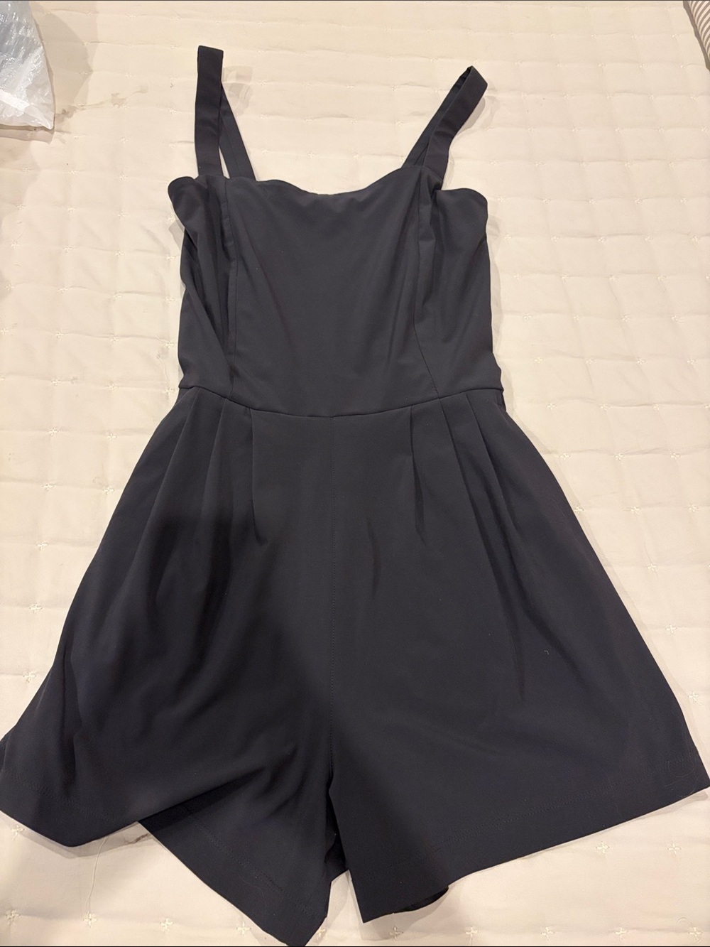 Vuori Black Sleeveless One-Piece Romper